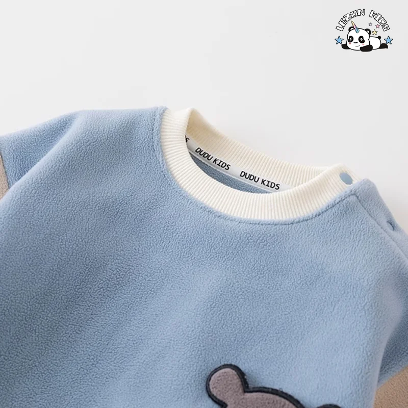 LEZONKIDS - Conjunto de Agasalho de Fleece Macio para Meninas, Personalizado, para Outono